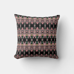 Pink Patterned Design With Black Cushion