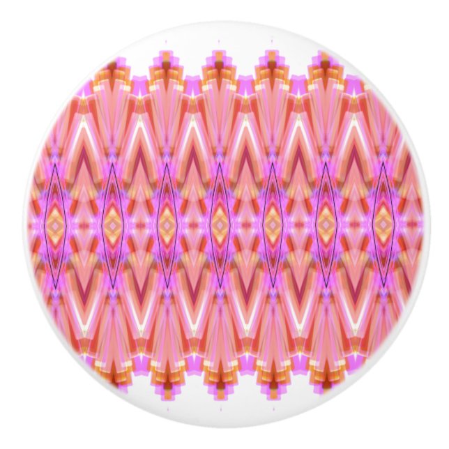 Pink Patterned Drawer Pull (Front)