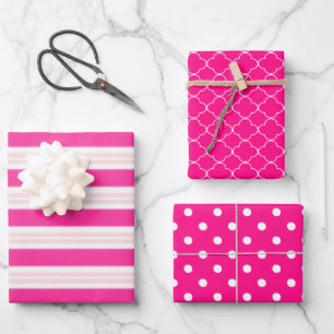 Pink Patterned Wrapping Paper Sheet