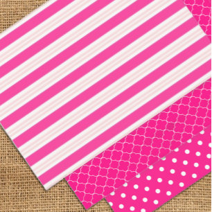 Pink Patterned Wrapping Paper Sheet