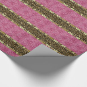 Pink Patterstay Beautiful  Stripe Wrapping Paper