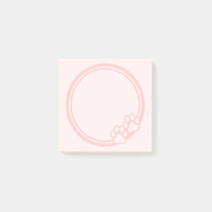 Pink Paw Print Post-it Notes