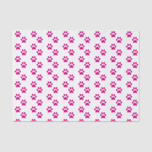 Pink Paw Print Tissue Paper