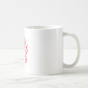 Pink Paw Print With Hearts Coffee Mug