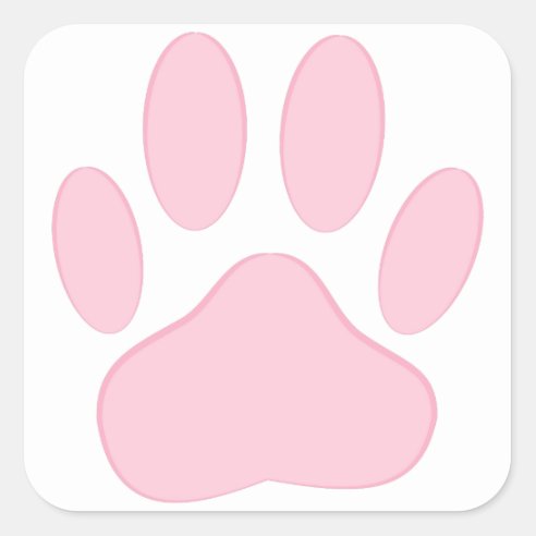 Pink Paw Stickers & Labels | Zazzle UK