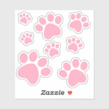 Pink Pawprint Sticker