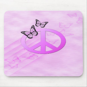 Pink Peace Mouse Mat