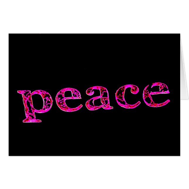 pink peace on black (Front Horizontal)