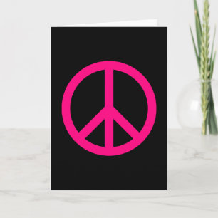 Pink Peace Sign Card