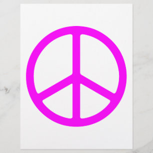 Pink Peace Sign Flyer Template