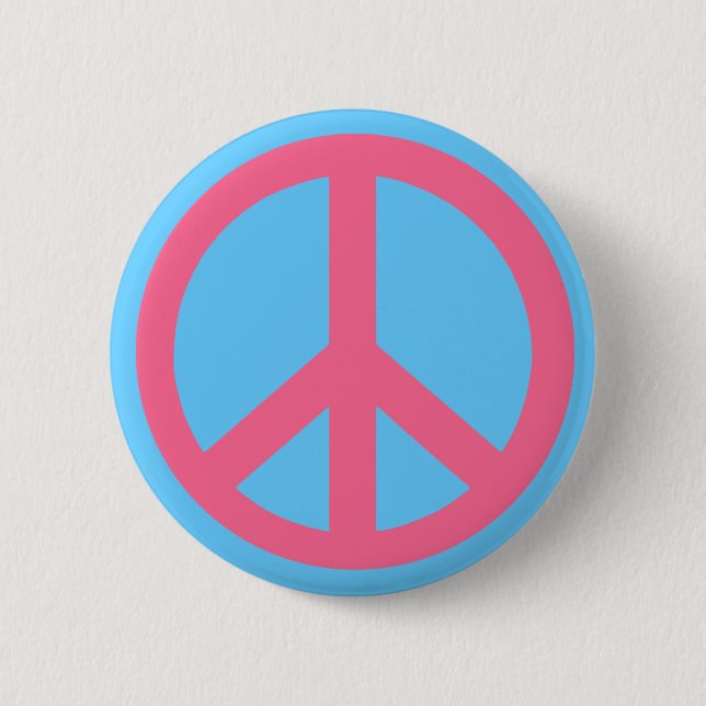 Pink Peace Sign Products 6 Cm Round Badge (Front)
