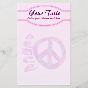 Pink Peace Stationery