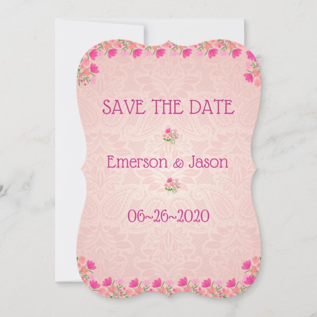 Pink & Peach #4 Save The Date (Front)