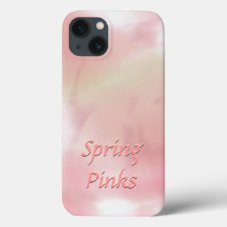 Pink Peach Blended with custom text area iPhone 13 Case