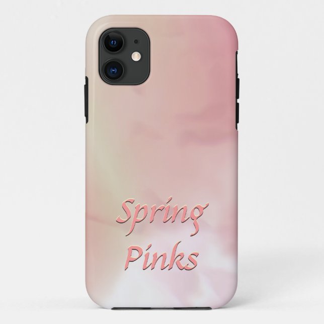 Pink Peach Blended with custom text area Case-Mate iPhone Case (Back)