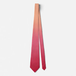 Pink Peach Coral Abstract Ombre Gradient Colourful Tie