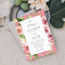 Pink & Peach Floral & Greenery Wedding - Pink V2