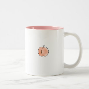 Pink Peach Fruit Minimal Mug