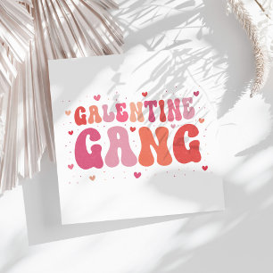 Pink Peach Galentine's Gang Party Napkin