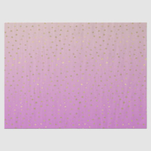 Pink Peach Gold Ombre Confetti Dots Tissue Paper