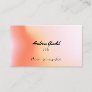 Pink-Peach Ombre Business Card