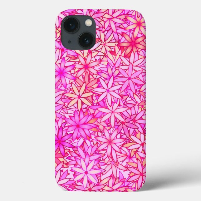 pink, peach, orchid and coral flowers Case-Mate iPhone case (Back)