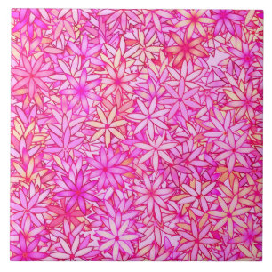 pink, peach, orchid and coral flowers tile