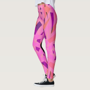 Pink Peach Purple Yoga Fitness Exercise Valentine Leggings