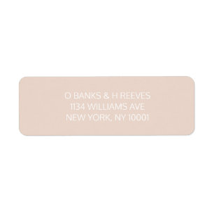 Pink / Peach return address labels