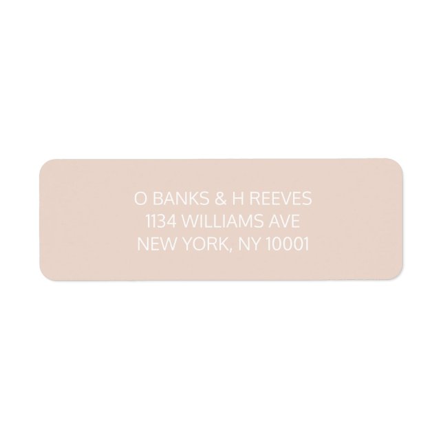 Pink / Peach return address labels (Front)