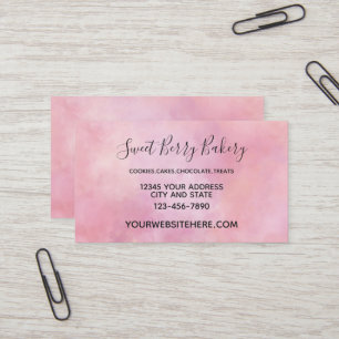 Pink Peach Tie Dye Business Card