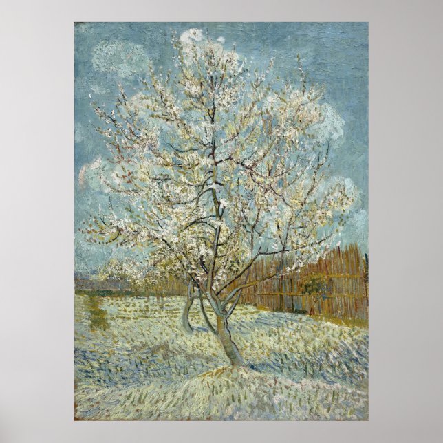 Pink Peach Tree by Vincent Van Gogh Poster (Front)