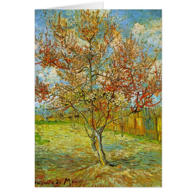 Pink Peach Tree in Blossom by Vincent van Gogh (Front)