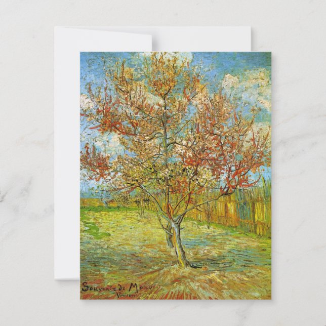 Pink Peach Tree in Blossom by Vincent van Gogh (Front)