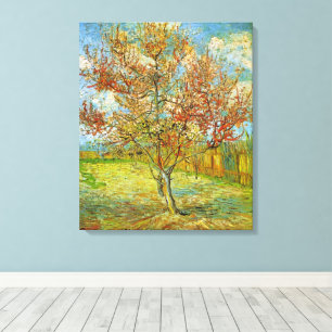 Pink Peach Tree in Blossom by Vincent van Gogh Canvas Print