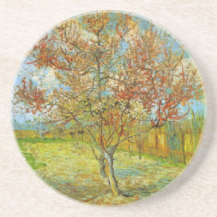 Pink Peach Tree in Blossom by Vincent van Gogh Coaster
