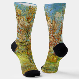 Pink Peach Tree in Blossom by Vincent van Gogh Socks