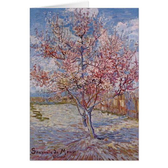 Pink Peach Tree in Blossom (Reminiscence of Mauve) Card