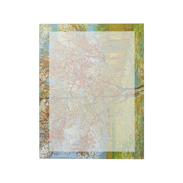 Pink Peach Tree in Blossom Reminiscence of Mauve Notepad (Rotated)