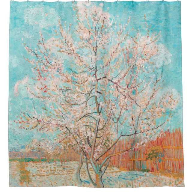 Pink Peach Tree, Vincent van Gogh Shower Curtain (Front)