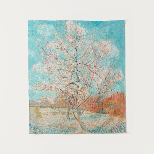 Pink Peach Tree, Vincent van Gogh Tapestry (Front)