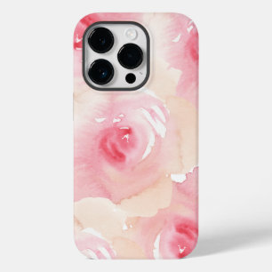 Pink Peach Watercolor Floral Case-Mate iPhone 14 Pro Case