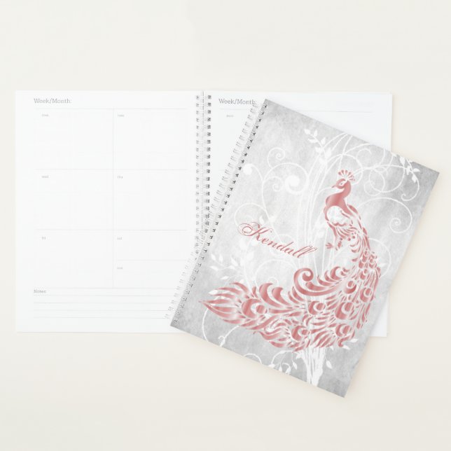Pink Peacock Personalised Planner (Display)