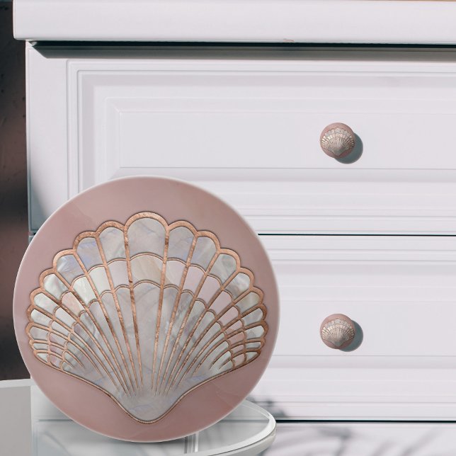 Pink Pearl and Rose Gold Shell Ceramic Knob (Creator Uploaded)