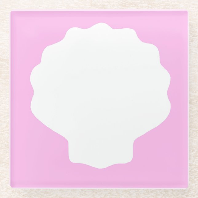 Pink Pearl Glass Coaster (Front)