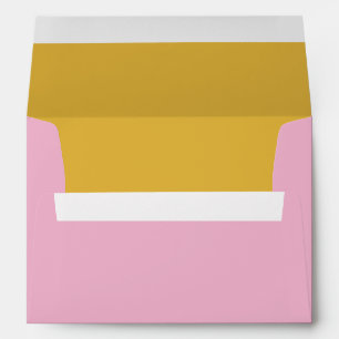 Pink Pearl Gold Insert Wedding Envelope
