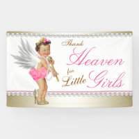 Pink Pearl High Heel Princess Angel Baby Shower