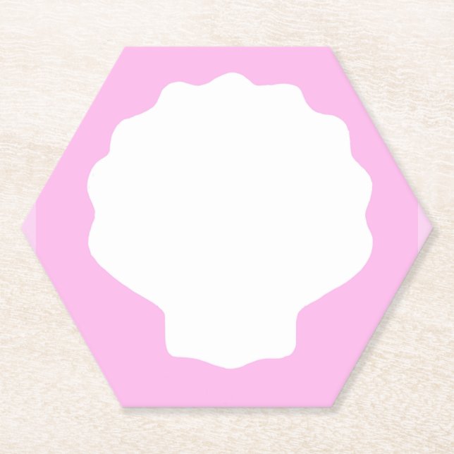 Pink Pearl Paper Coaster (Front)