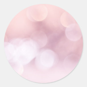 Pink Pearlescent Look Rose Gold Abstract  Classic Round Sticker