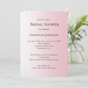 Pink Pearls Bridal Shower Invitation